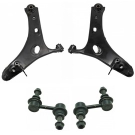 TRQ Front Suspension Kit Control Arm with Ball Joint Sway Bar Stabilizer Link Compatible with 2014-2018 Subaru Forester