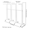 ZHFEISY Floor Standing 8 Arms Garment Rack Heavy Duty Metal