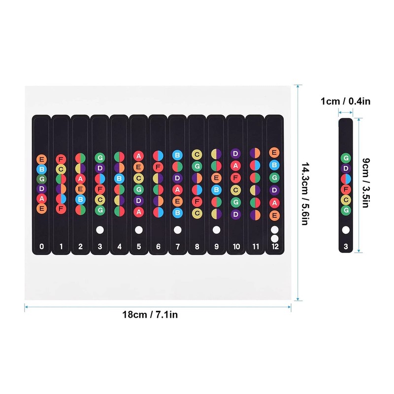 Guitar Scale Stickers, Guitar Note Stickers, Fingerboard Stickers, Learn Guitar