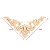 4Pcs Rubber Wood Carved Corner Onlay Applique Furniture Unpainted DIY