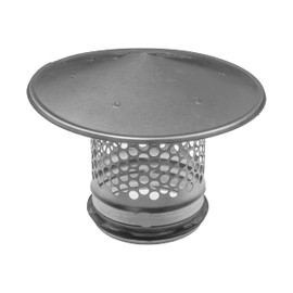 4 Inch / 100 mm Round Roof Rain Cap HVAC Vent Galvanized Steel All Weather Rain Cap Roof Top Round Roof Vent with Rubber Gasket for Perfect Insulation Vent Cover (4'' Inch)