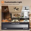 addlon Ceiling Fans with Lights, 42 inch Black Ceiling Fan