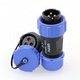 Eonvic Weipu SP21 3 Pin Panel Mount Aviation Plug Socket Waterproof IP68 Connector Cable Industrial Circular Solar Electrical Connector