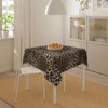 Leopard Tablecloth 54 x 54 Inch Square, Brown Cheetah Leopard