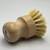Bamboo Mini Scrub Brush Coconut Bristles Pot Brushes Dish ScrubberPlastic