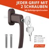 GETLITOOL Lockable Window Handles, Pack of 4 Aluminium Window Lock