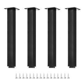 QUARKZMAN 12 Inch Furniture Leg Adjustable Table Legs Metal Cabinet Legs Extension for Couch Table Sofa Cabinet Couch Replacement Legs for Furniture Pack of 4