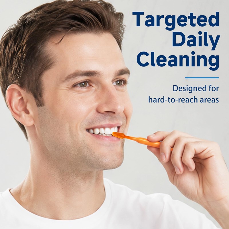 Ceonam 8 Pack Manual Interdental Toothbrushes Soft Bristle Oral Cleaning