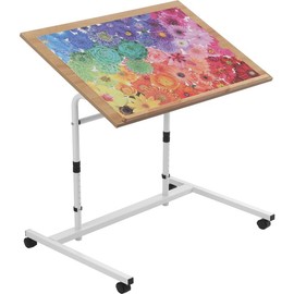 YISHAN Tilting Jigsaw Puzzle Table with Legs, Angle and Height Adjustable Puzzle Tabletop puzzle  tray - Style: Table