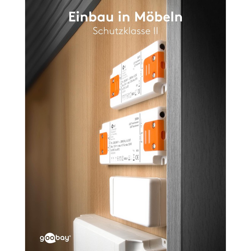 LED Slim Transformer 12V DC 0.5-8W, IP20, Transformer