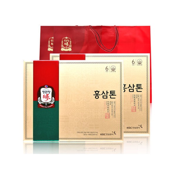 CheongKwanJang Red Ginseng Tone 50ml 60 packets + shopping bag/2 gift sets for parents’ birthday, Chuseok, and Lunar New Year holidays / 정관장 홍삼톤 50ml 60포+쇼핑백/부모님 생일 추석 설 명절 선물세트 2개