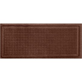Bungalow Flooring Waterhog Indoor/Outdoor Boot Tray, 15 by 36 inches, Made in USA, Skid Resistant, Easy to Clean, Catches Water and Debris, Squares Pattern, Dark Brown