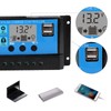 KIMISS Controlador de Carga Solar PWM, 50A 12V 24V Controlador