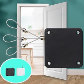 Automatic Wire Door Closer - Self-Closing Door Check System M11242 White 3ea