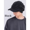 Loo & c Knit Hat with Brim, Large Size, Cross