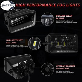 Haitzu Upgrade LED Fog Lights Compatible with The Following Models:Ford F150 2015-2020 Ford F250 Super Duty 4 Inch LED Fog Light Assembly Kit 36W Bumper Driving Fog Lamps 1 Pair (No DRL)