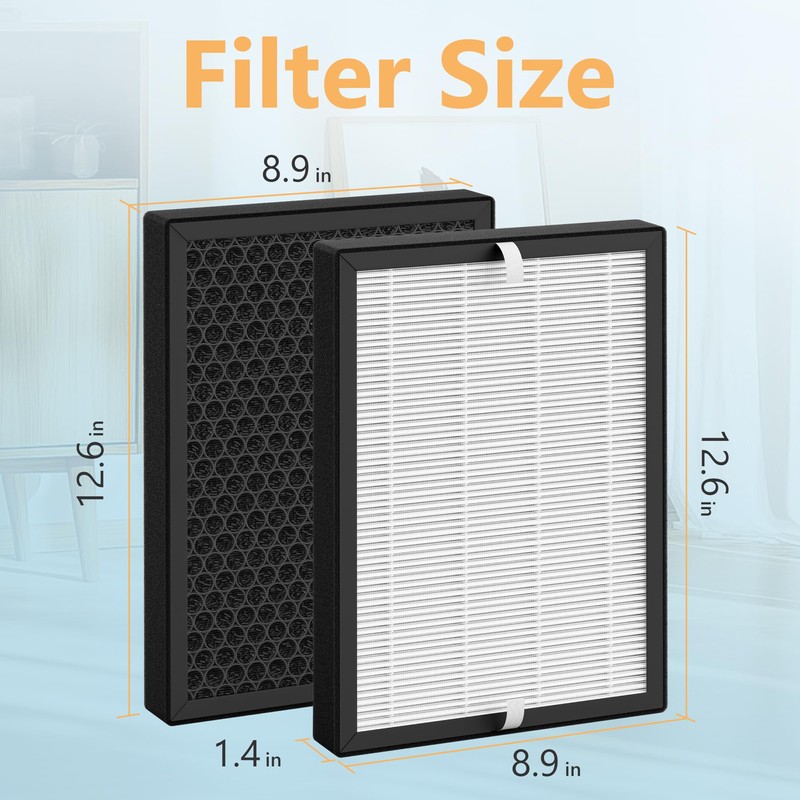 3-Pack GL-FS32 HEPA Replacement Filter Compatible with MOOKA/KOIOS GL-FS32 &