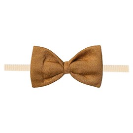 Copper Pearl Baby Bows: Stylish Headbands for Baby Girls, Premium Soft and Stretchy Baby Headbands, Perfect for Newborns, Trendy Designs - Camel