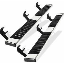 Perfit Liner 6" Running Boards Compatible with 2015-2024 F-150 Crew Cab and 2017-2024 F-250 F-350 F-450 F-550 Super Crew Cab - Side Step Rails Nerf Bars (Mirror Polishing, 4 Full Size Doors, Chrome)