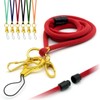 Dark Red Nylon Cord Lanyard Soft Comfortable with Safety Breakaway,