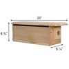 Bird Habitats Horizontal Bluebird House – Predator-Resistant Nest Box by