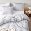Wake In Cloud - Striped Comforter Set, Ticking Stripe Vertical
