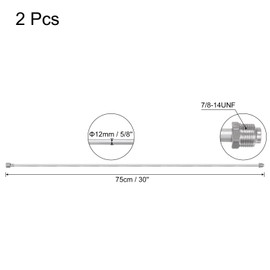 uxcell 2 Pcs Airless Paint Sprayer Extension Rod 30"x0.47" Extension Spray Gun Paint Stainless Steel Interface Universal Replacement Tool for Airless Sprayer