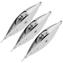 Nagoyuki 3Pcs Silver Metal Tatting- Kit for Beginners with Bobbin Supplies, Premium Iron Needle-Shuttles