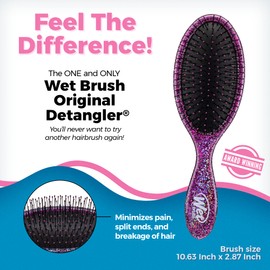 Wet Brush Original Detangler Hair Brush - Awestruck, Purple - Comb for Women, Men and Kids - Wet or Dry - Natural, Straight, Thick and Curly Hair - Pain-Free for All Hair Types