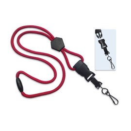 Specialist ID Red Heavy Duty Breakaway Lanyard With Detachable Swivel Hook, Sold Individually