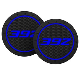 2PCS 2.75 Inch Car Cup Holder Coasters Compatible with Dodge Challenger Charger Durango Car Interior Accessories Car Coasters (392-blue)