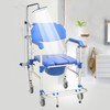XUANIIIL Mobility Elder Potty Chair, Waterproof Bedside Commode Shower Toilet