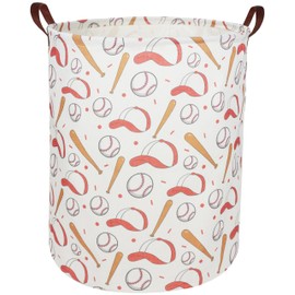 Essme Kids Laundry Basket,Baseball Laundry Hamper for Boys Room Decor,Boys hamper,Nursery Hamper,Home Organizer.(Baseball)