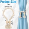 CHAOTEMAI 2 PCS Magnetic Curtain Tie Backs, Linen Fabrics Tie