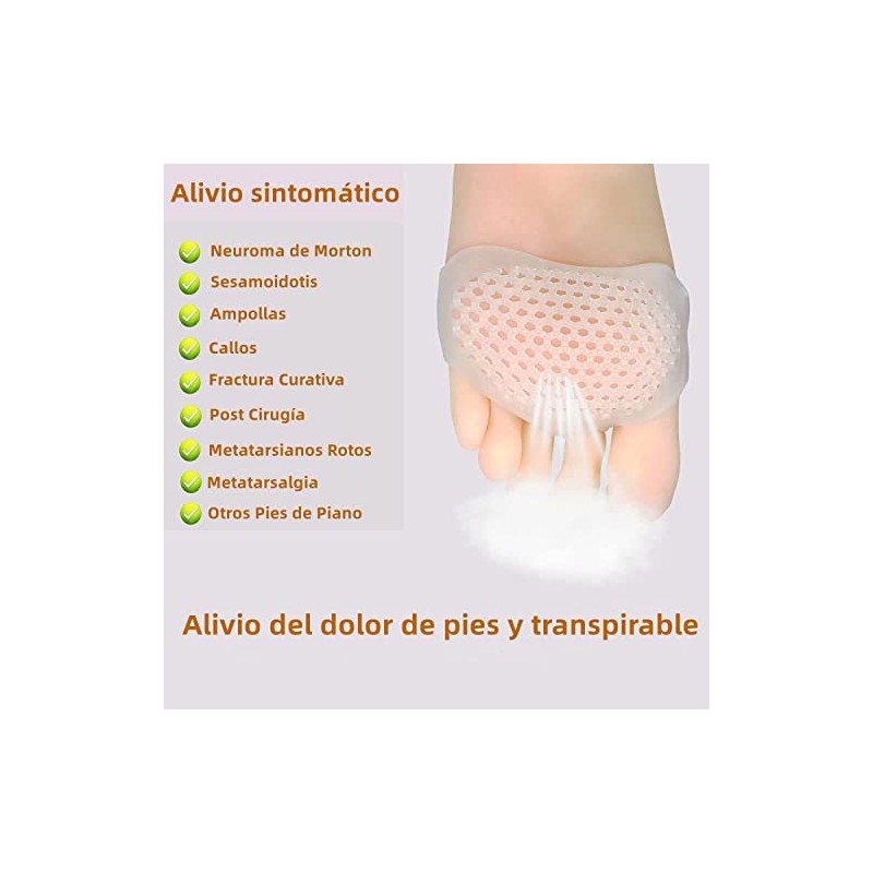 Almohadillas para Pies Amortiguadoras Aliviar el Dolor de Pies