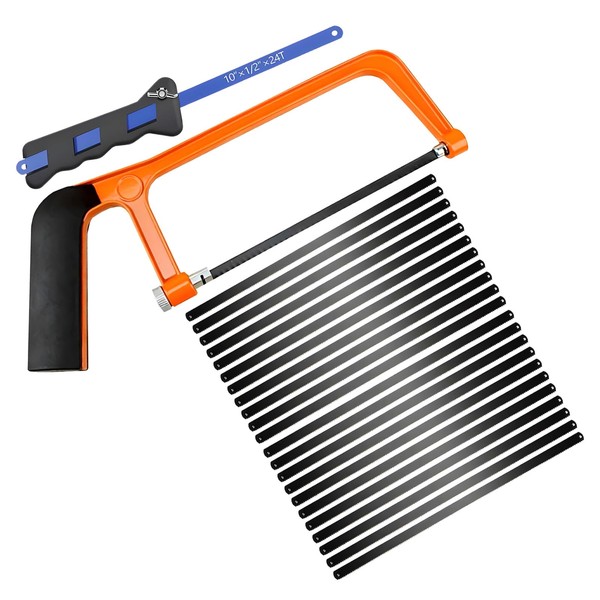 2 Pcs Hacksaw, Practical Small Hacksaw with 20 Pcs Mini