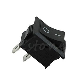 Mini Black On/Off Rectangle Rocker Switch Miniature Car Boat Button Rocker Toggle Switch KCD1-2Pin 250V 3A