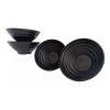 Anforama Set Juego Tazon Sopero Redondo Negro Moderna 4pzas 700ml