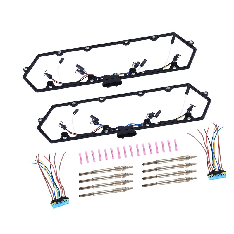 GESEXI F81Z-6584-AA Diesel Valve Cover Gaskets Kit with 8 Glow