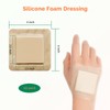 Silicone Foam Dressing 4x4 Inch with Border 10 Packs Adhesive