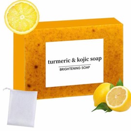 JAYSUING Turmeric & Kojic Acid Brightening Soap, Dark Spot Remover and glowing skin soap - Specification: 1PCS