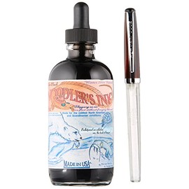 Noodler's Ink Refills Polar Black 4.5oz w/ Free Fountain Pen Bottled Ink