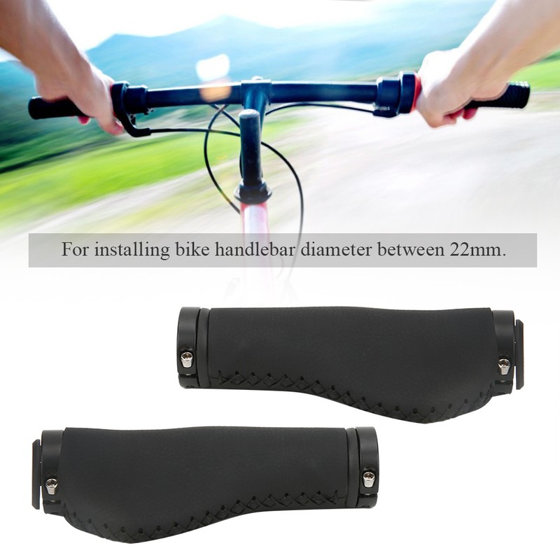 Black Flat Bicycle Handlebar Grips Soft Handle Sleeve Cover Mountain