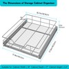 Pull Out Cabinet Organizer 17" W X 17" D, Slide
