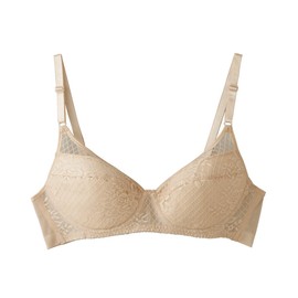 Gunze EB1228H Women's Wireless Bra, Lightweight Bra, Super Wireless,, New Crystal Beige, A85
