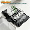 CIEO Silicone Dish Drying Mat for Kitchen Counter, Slope Fast