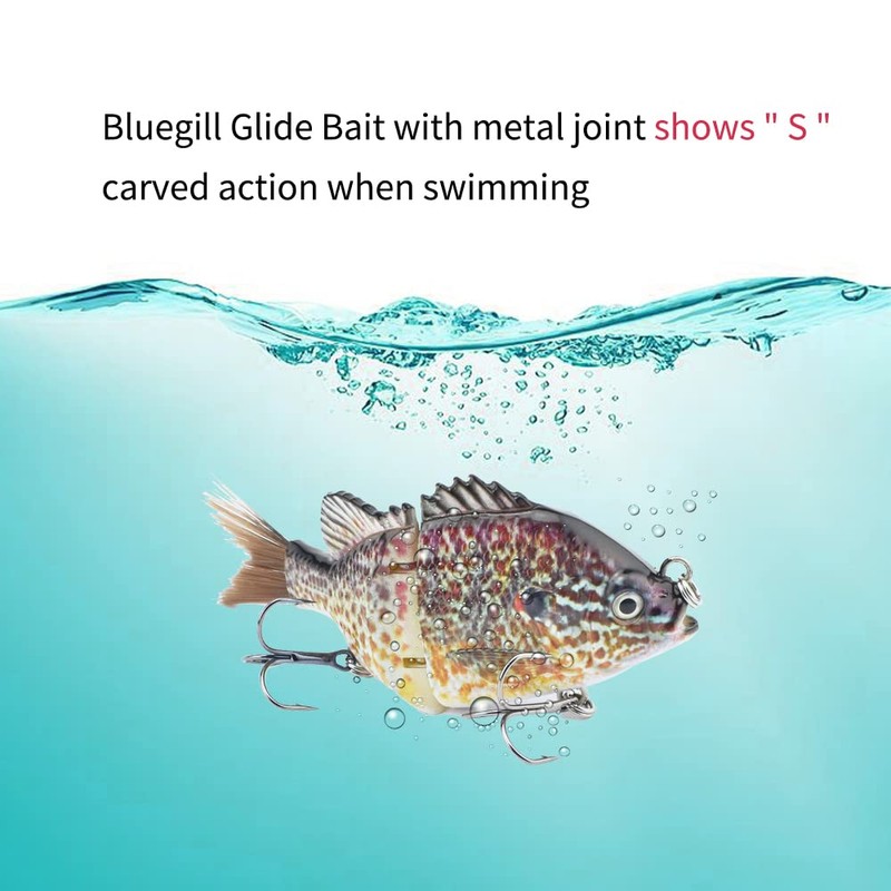 ODS Glide Bait Bionic Jointed Artificial Swimbait with Fiber Tail