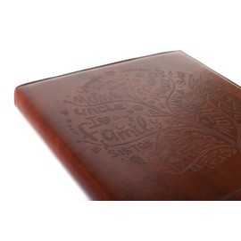 Red Co. Brown Faux Leather Family Photo Album with Embossed Tree – Holds 500 4x6 Photographs