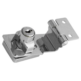 NGe 3Inch Zinc Alloy 90 Degrees Rotation Keyed Hasp Lock Safety Guard Latch w 2 Keys for Doors Cabinet, Desk Cabinet Lock