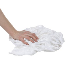 Seachoice Recycled White Knit Wiping Cloths, Low-Lint, 4 Lb. Box